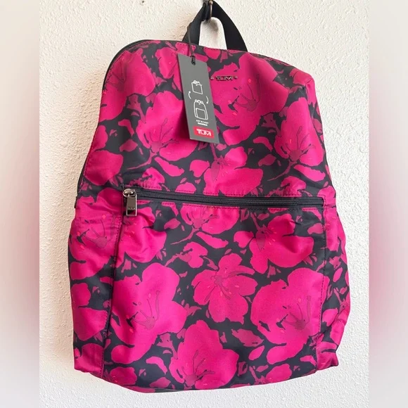 *NWT! TUMI Pink and Black Floral Backpack 71uMHLkzVSL.jpg?v=1577529571 main image 3